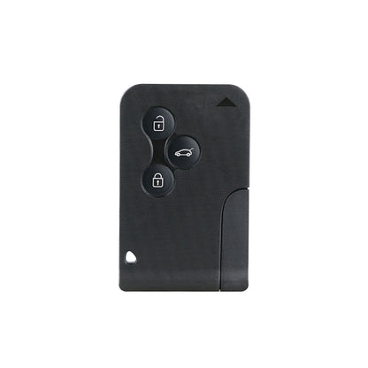 Black car key fob shell with lock and unlock buttons, side key slot