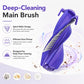 Purple main brush roller with gray bristle row