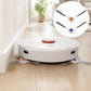 Robot vacuum with orange and gray side brush assemblies