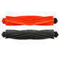 Dual main brush rollers, orange and black, for robot vacuum replacement