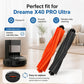 Dual main brush rollers, orange and black, replacement part for robot vacuum