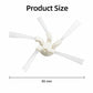 Triangular side brush assembly, 85 mm width with white bristles and hub