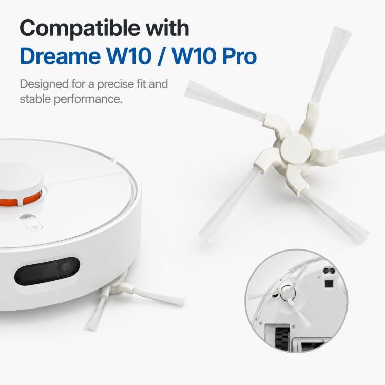 Robot vacuum triangular side brush attachment for Dreame W10 / W10 Pro