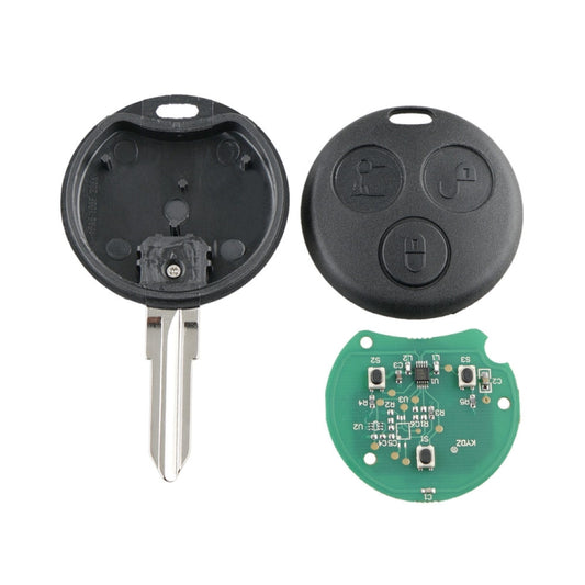 Straight Car Key Tip Embryo 433.92 Frequency for Mercedes-Benz Smart 3-button, For Mercedes-Benz Smart
