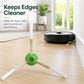 Triangle side brush with green center hub and three white bristle arms