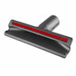 Wide flat nozzle brush head with red bristle strip and grey end cap