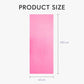 Pink yoga towel layout with size 63 x 183 cm reference.