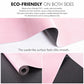 Microfiber suede yoga mat showing pink top and black non-slip textured side