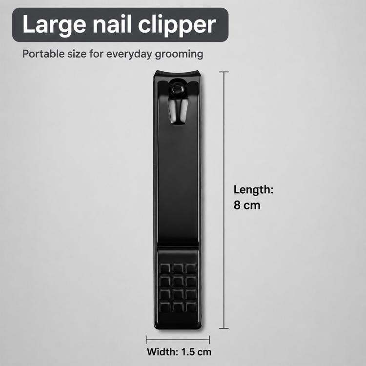 2pcs/Pack Stainless Steel Flat-Tip Nail Clippers Nail Trimming Tools, Small and Large Size