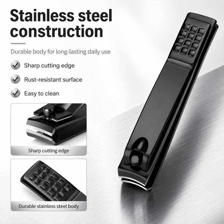2pcs/Pack Stainless Steel Flat-Tip Nail Clippers Nail Trimming Tools, Small and Large Size