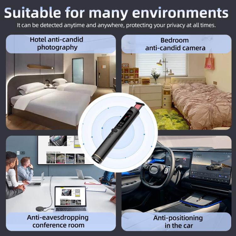 T015 Hidden Camera Detector Anti-Camera Bug Finder RF GPS Tracker Detector Signal Scanner, T015