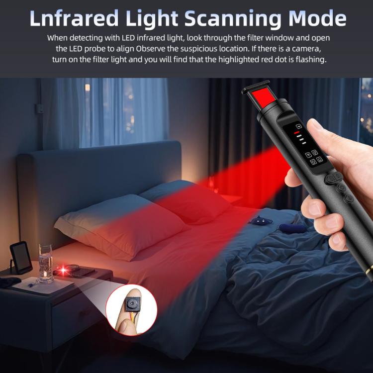T015 Hidden Camera Detector Anti-Camera Bug Finder RF GPS Tracker Detector Signal Scanner, T015