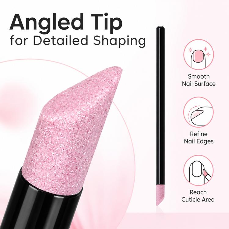 2pcs/Pack Angled Quartz Nail Pen Nail Surface Polishing Tool