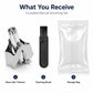 Complete manual grooming set: stainless nose hair trimmer, cleaning brush, storage bag