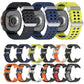 Ocean Two Color Dual-Row Hole Silver Buckle Silicone Watch Band, For Galaxy Watch9 / 8 / 8 Classic