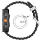 Ocean Two Color Dual-Row Hole Silver Buckle Silicone Watch Band, For Galaxy Watch9 / 8 / 8 Classic