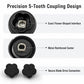 Blade motor coupling with metal square insert and two matching flower-shaped covers