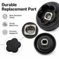 Durable replacement blade coupling, black wear-resistant plastic with metal core insert