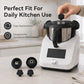 Black blade coupling pieces with metal square insert, ready for daily kitchen use