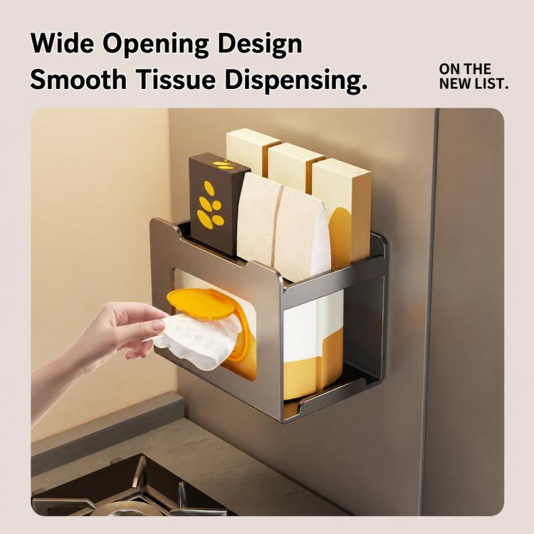 Multifunctional Wall Mounted Magnetic Tissue Storage Holder