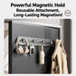 Multifunctional Magnetic Storage Hook Rack Wall Mounted No Drilling Hook Rail, 4 Hooks, 5 Hooks, 6 Hooks