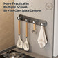 Multifunctional Magnetic Storage Hook Rack Wall Mounted No Drilling Hook Rail, 4 Hooks, 5 Hooks, 6 Hooks
