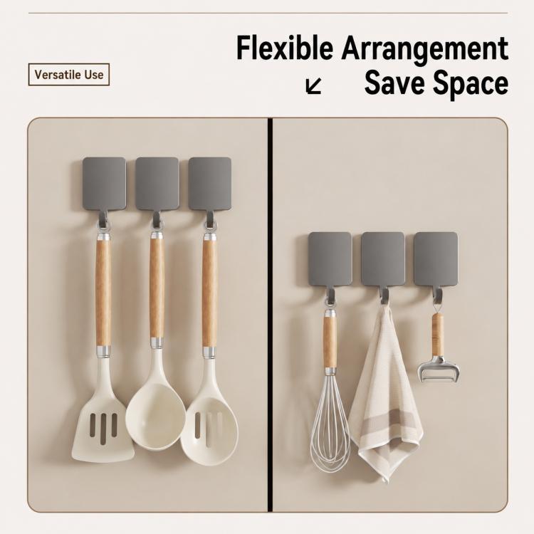 Wall Mounted No Drilling Magnetic Round Metal Hook, Single Pack, 5pcs Pack, 10pcs Pack