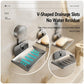 No Drilling Wall Mounted Suction Cup Soap Holder Drainable Metal Storage Tray, Single Pack, 2pcs Pack, 3pcs Pack