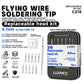 10pc replaceable flying wire soldering tip kit box, 0.1mm precision tips