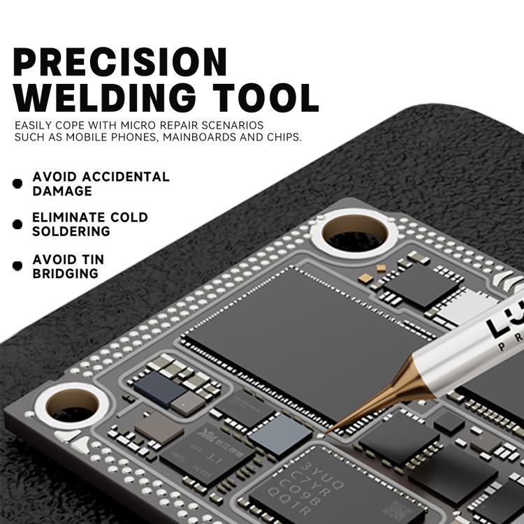Precision welding tool using a soldering tip on an electronic circuit board