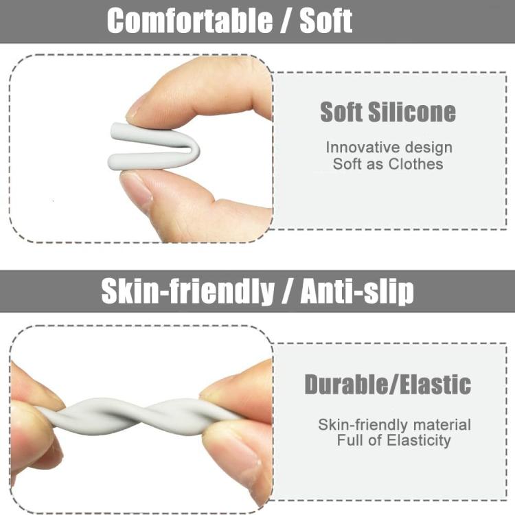 Pair Anti Slip Soft Silicone Eyeglass Ear Pads