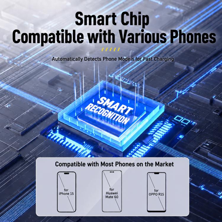 Smart chip circuitry for wireless charging car holder