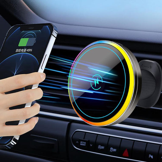 T1S Magnetic Cooling Wireless Fast Charger Car Air Outlet Holder
