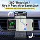 Car wireless charger holder with 360° rotating phone mount