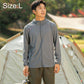 Men's lightweight sun protection coat, dark gray, hooded full-zip, long sleeves (L)