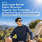 Men's sun-protection coat, navy, full-zip hooded jacket