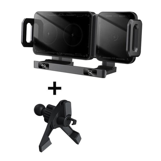 X06 Foldable Screen 15W Wireless Charger Rotating Navigation Bracket, Bat Bracket, Grey Bracket + Tripod, Black Bracket + Tripod, Black Bracket + Suction Cup, Only Black Bracket, Grey Bracket + Suction Cup, Only Grey Bracket