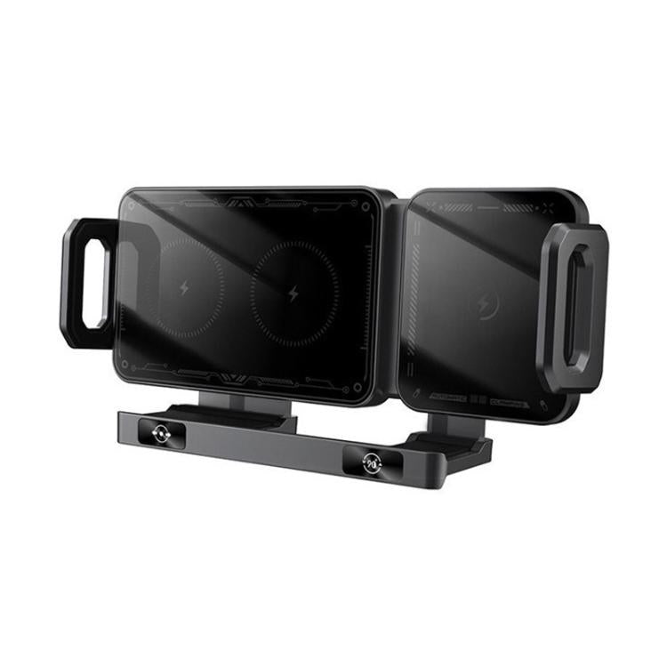 X06 Foldable Screen 15W Wireless Charger Rotating Navigation Bracket, Bat Bracket, Grey Bracket + Tripod, Black Bracket + Tripod, Black Bracket + Suction Cup, Only Black Bracket, Grey Bracket + Suction Cup, Only Grey Bracket