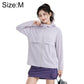 Lightweight sun protection coat with hood, lavender, front zipper and flap chest pockets
