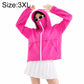 UPF50+ cooling sun protection coat, bright pink, zip-front hooded jacket with pockets