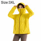 Lightweight hooded sun protection coat, yellow, full-zip front with pockets