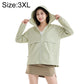 Lightweight hooded sun protection coat, pale green, full-zip front with flap pockets