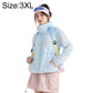 Lightweight hooded sun protection coat, light blue, full-zip front with flap pockets