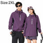 Purple hooded sun protection coat with vertical zipper detail and drawstring hem