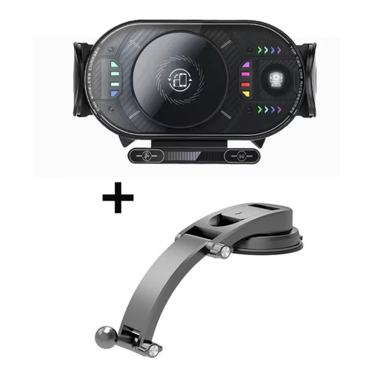 A3 15W Car Electric Wireless Fast Charging Rotating Bracket, A3 Bracket + Air Vent Base, A3 Bracket + Suction cup, A3 Bracket + Dual Base