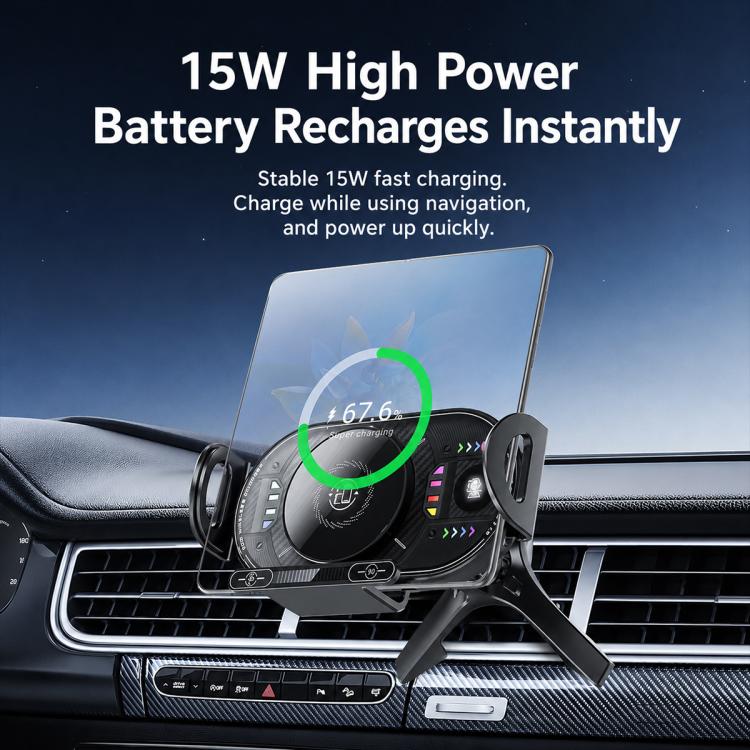 A3 15W Car Electric Wireless Fast Charging Rotating Bracket, A3 Bracket + Air Vent Base, A3 Bracket + Suction cup, A3 Bracket + Dual Base