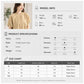 Women’s vintage overlap-collar shirt size chart with fabric and fit details