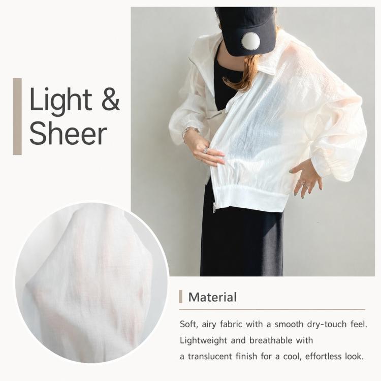 Lightweight Hooded Sun Protection Women Coat, Free Size