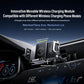 Y10 Car Adjustable Coil 15W Wireless Charger Rotating Navigation Bracket, Y10 (Black), Y10 (Silver)