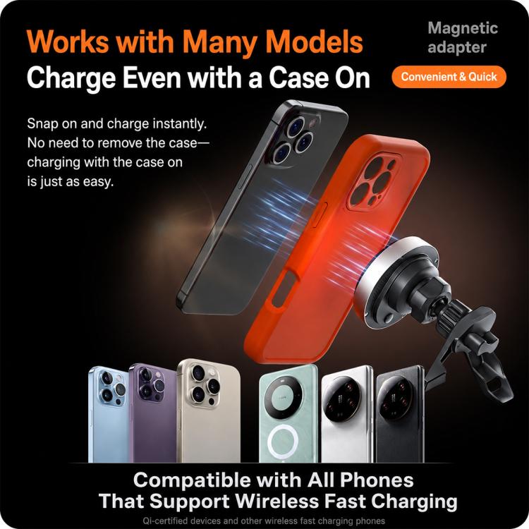 AC01 Rotating Magnetic Wireless Charging Car Air Vent Phone Holder